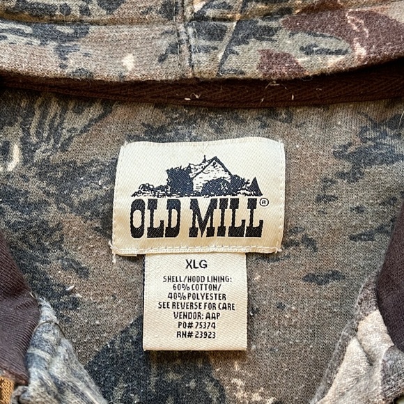 Vintage 90s Old Mill Real Tree Camo Zip Up Hoodie - Picture 5 of 7